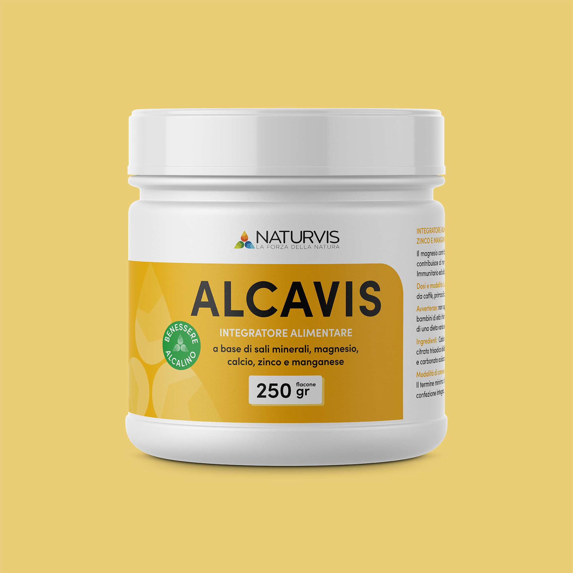 Integratore Alcalinizzante Sali Alcalini Magnesio Potassio Zinco Alcavis