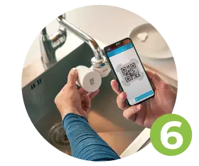 Scansiona il QR code e ottimizza la durata del filtro HYDROSMART™ con l’app Laica Home Wellness