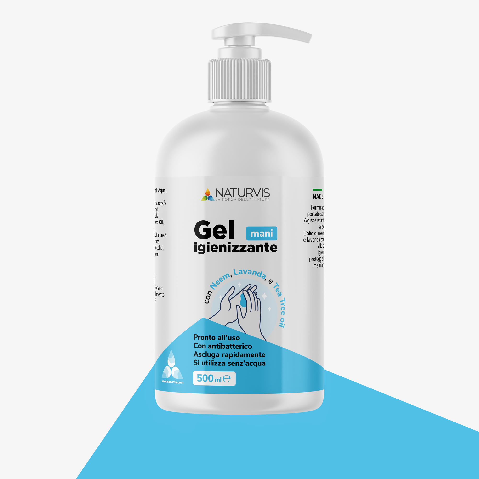 Gel disinfettante igienizzante per le mani 500ml