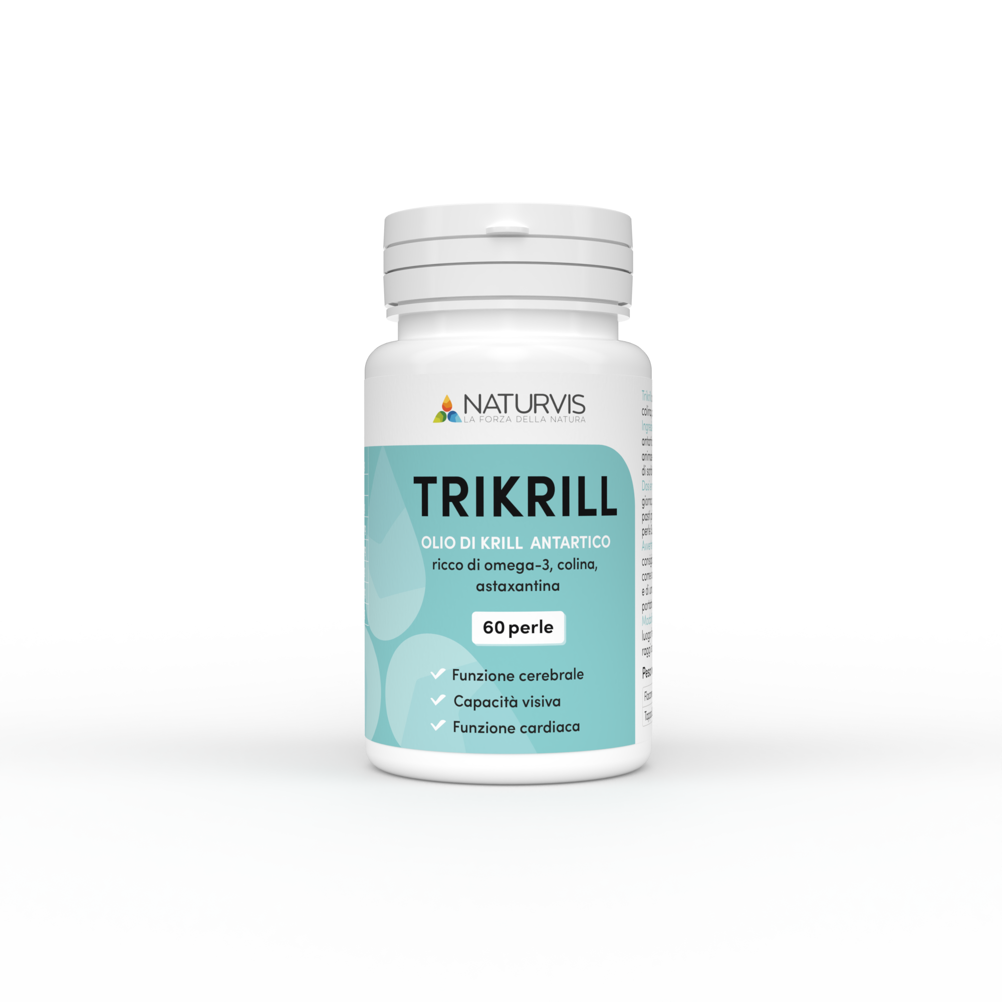 Olio di krill antartico, ricco di omega 3, colina, astaxantina | Naturvis