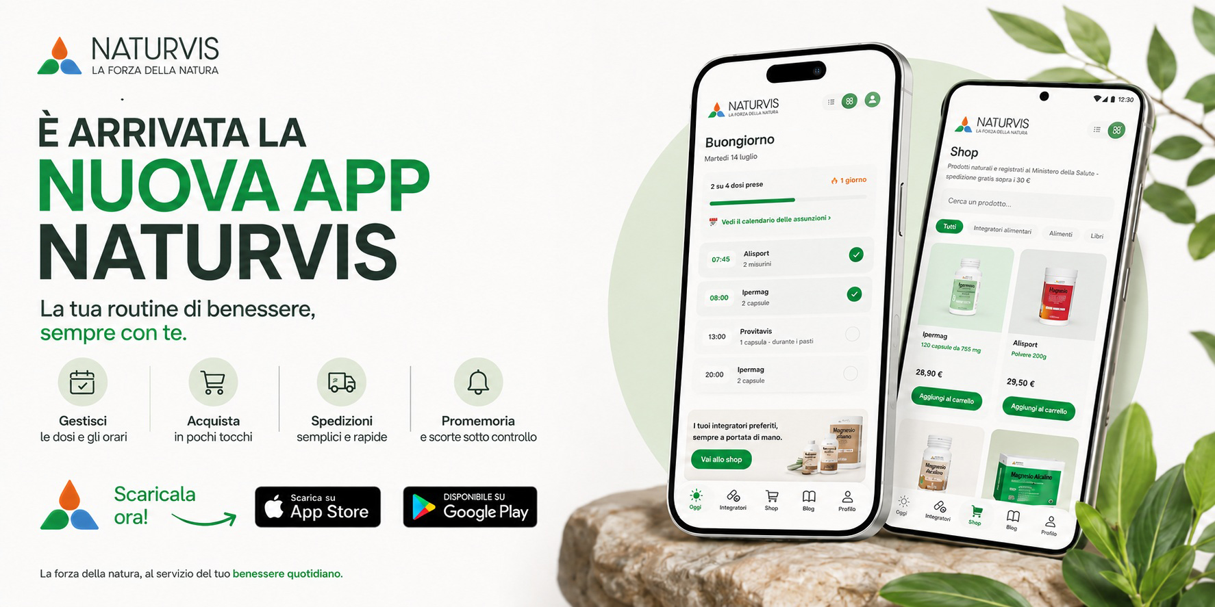 Schermate dell'applicazione Naturvis